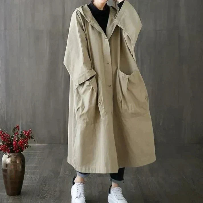 Women’s Oversized Hooded Casual Long Coat