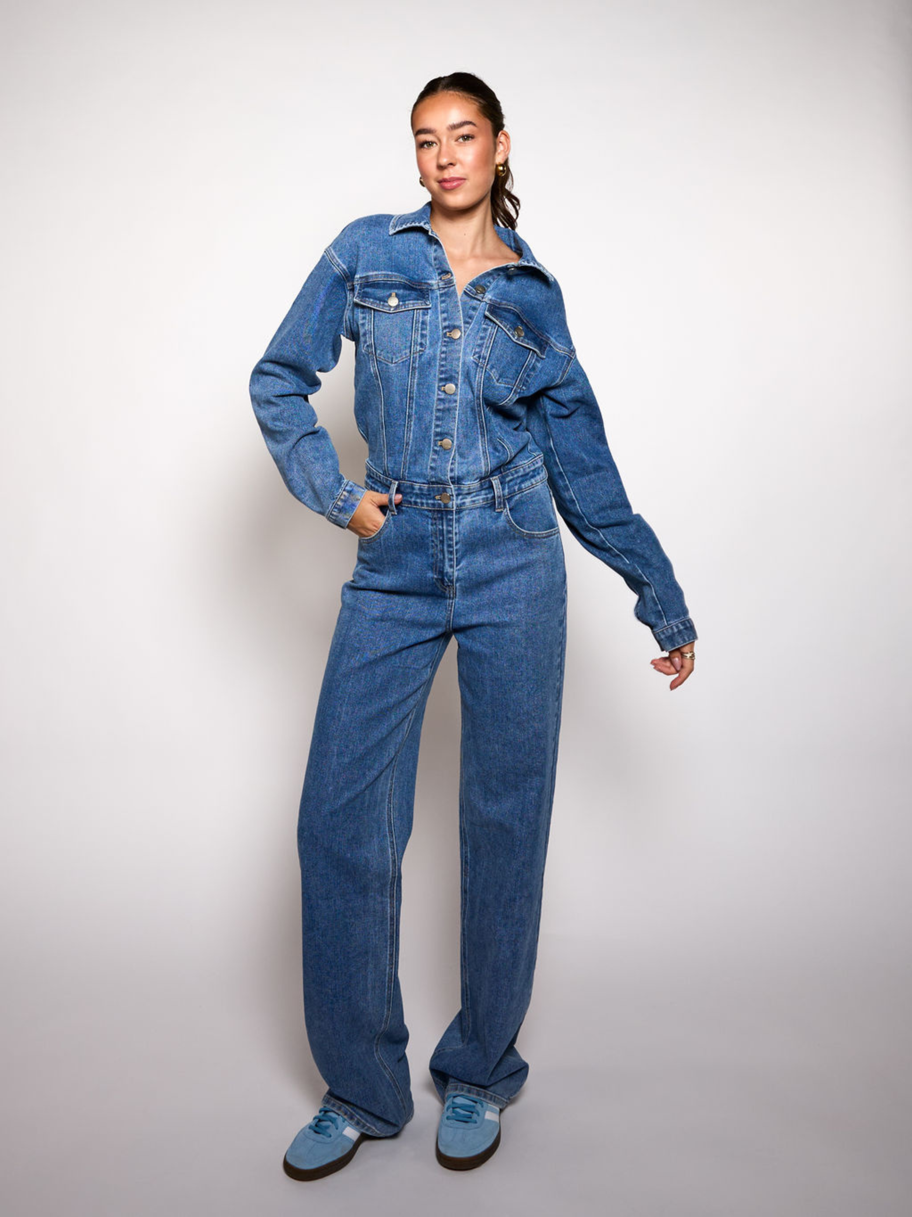 Relaxed Fit Denim Jacket and Jeans Set