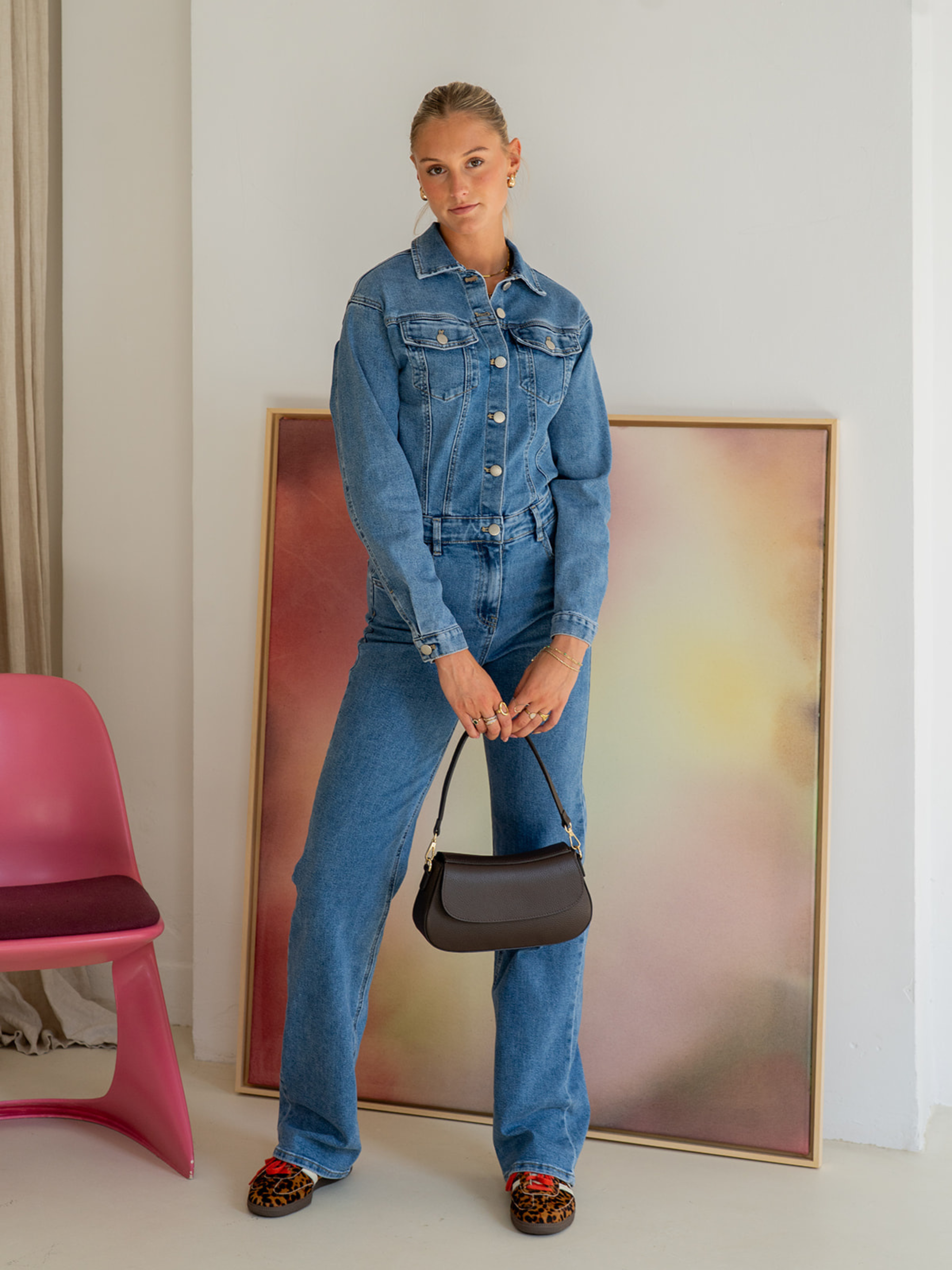 Relaxed Fit Denim Jacket and Jeans Set