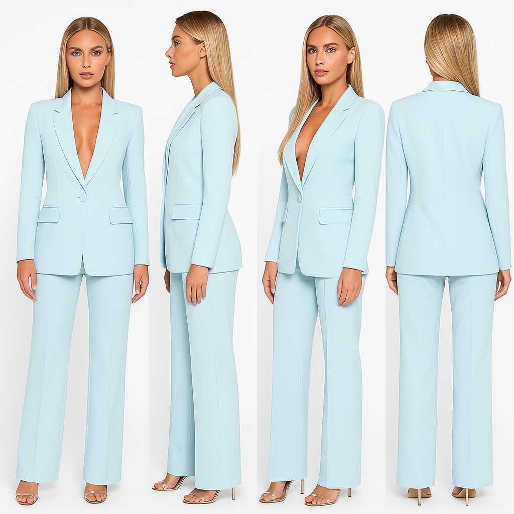 Elegant Tailored Blazer and Pants Suit Set
