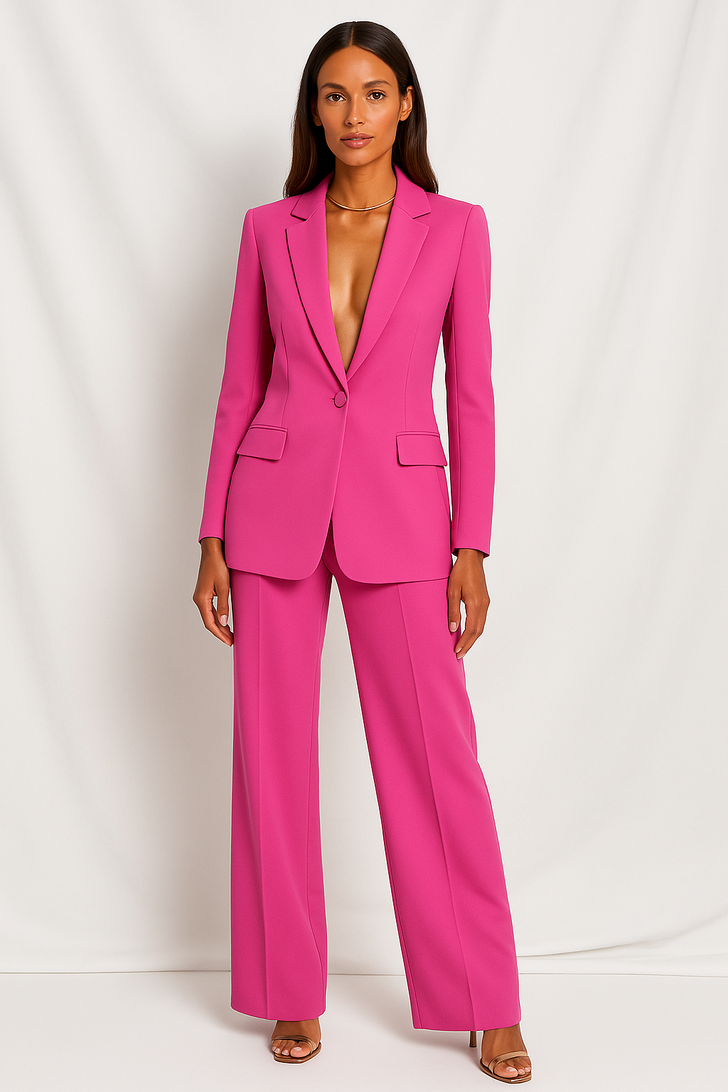 Elegant Tailored Blazer and Pants Suit Set