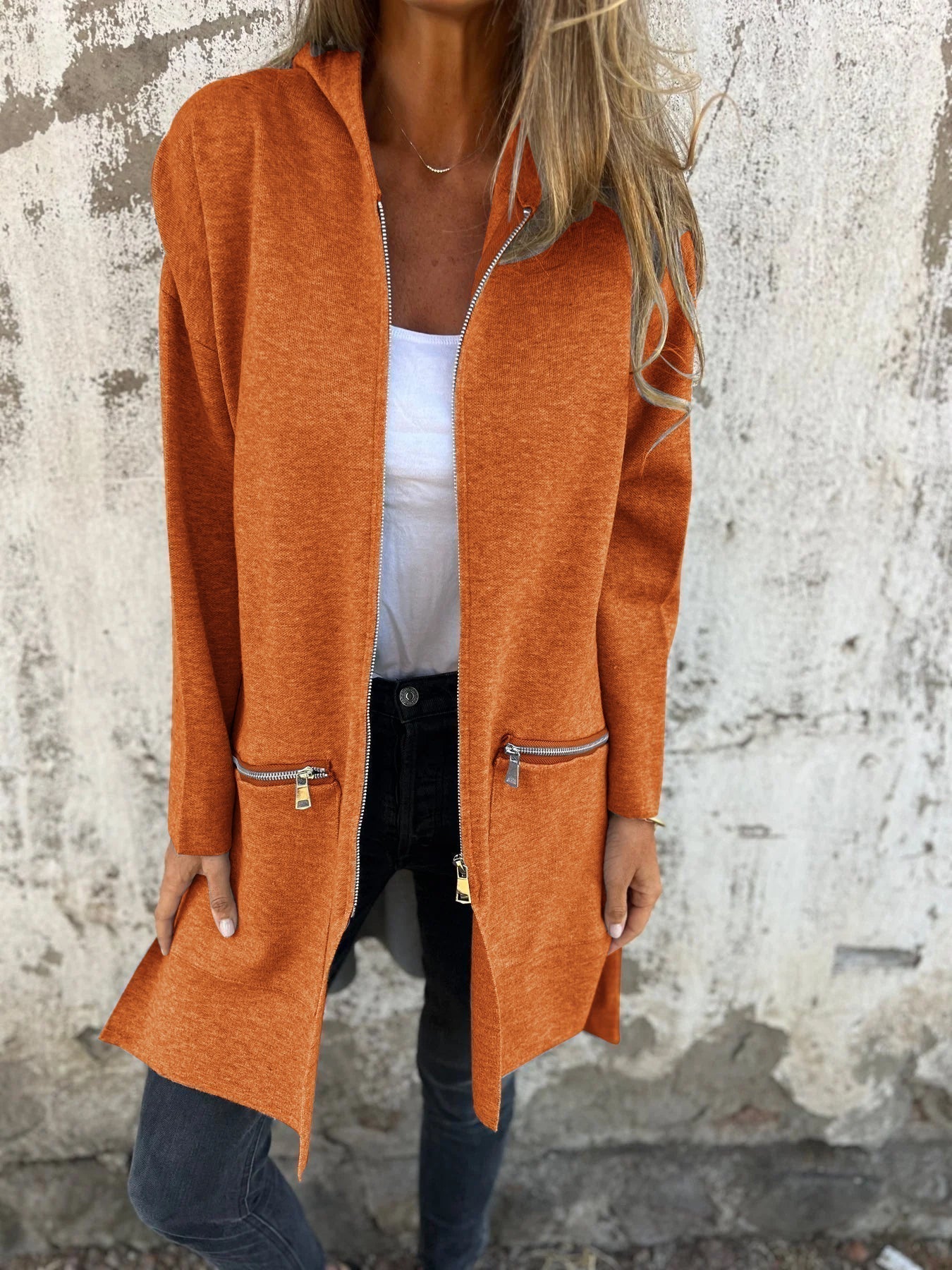 Women’s Open-Front Long Cardigan Coat