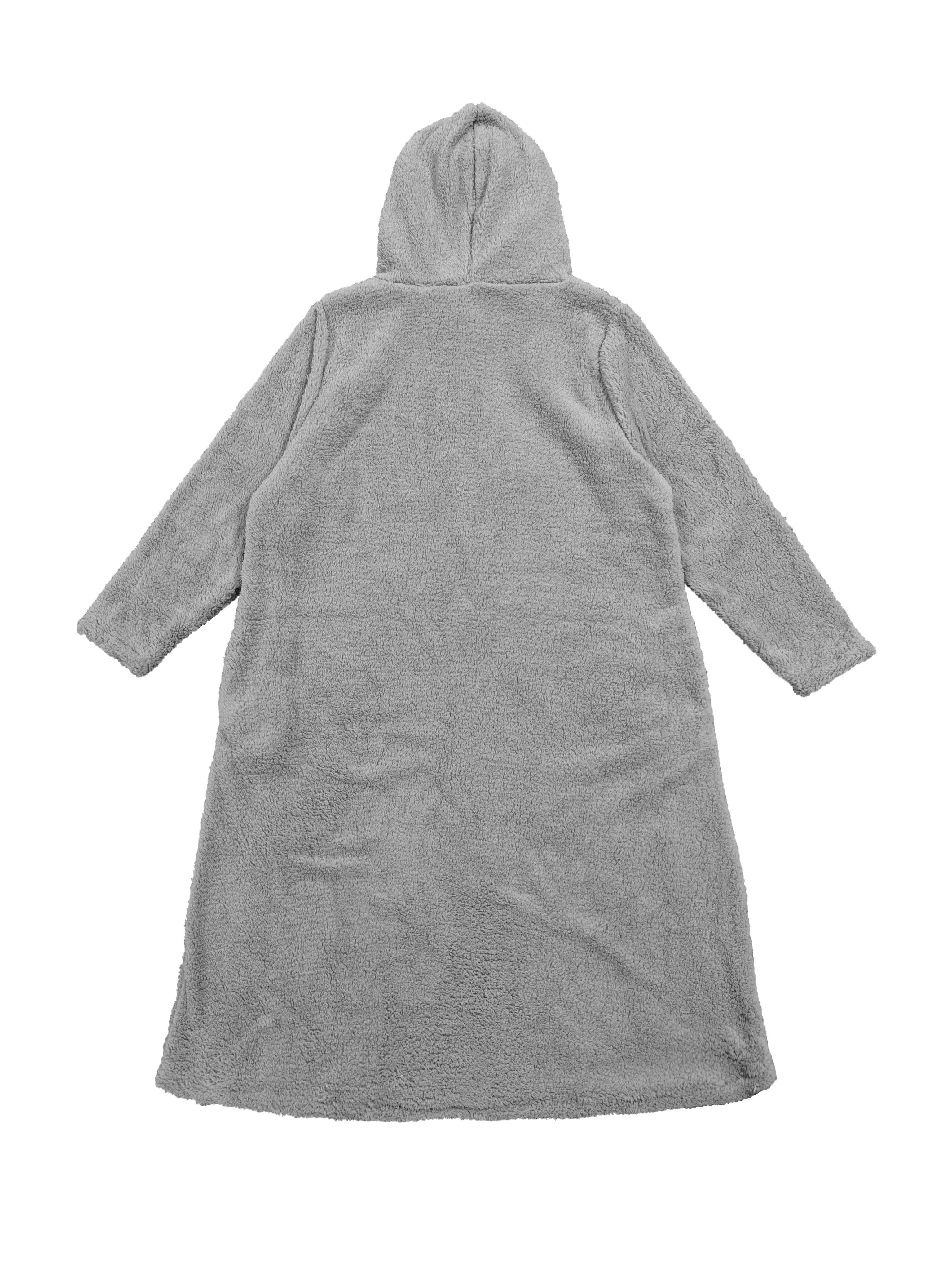 Long Sleeve Hooded Fleece Maxi Dress for Cozy Comfort