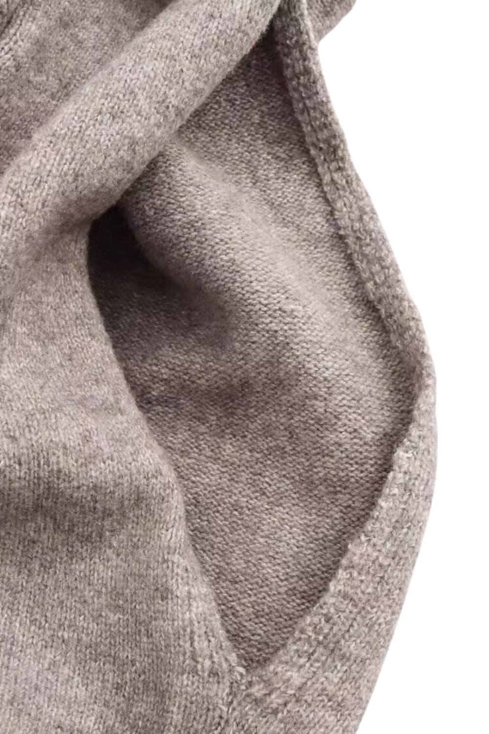 Button-Front Knit Cape Sweater