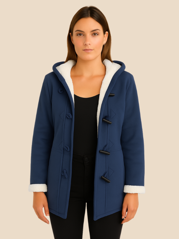 Women’s Hooded Sherpa-Lined Toggle Coat