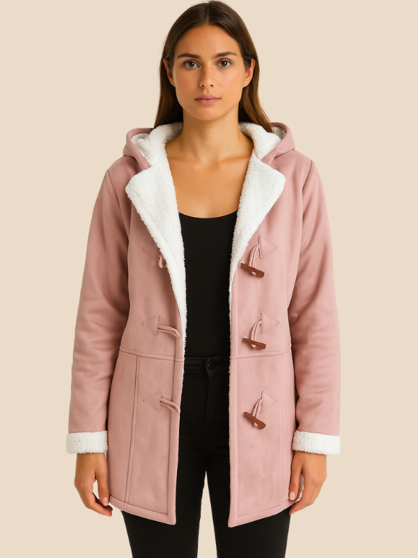 Women’s Hooded Sherpa-Lined Toggle Coat
