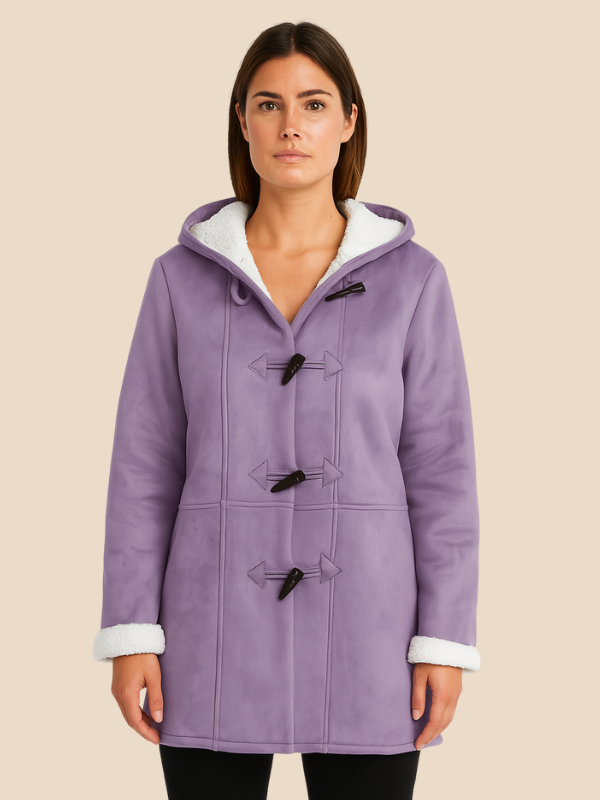 Women’s Hooded Sherpa-Lined Toggle Coat