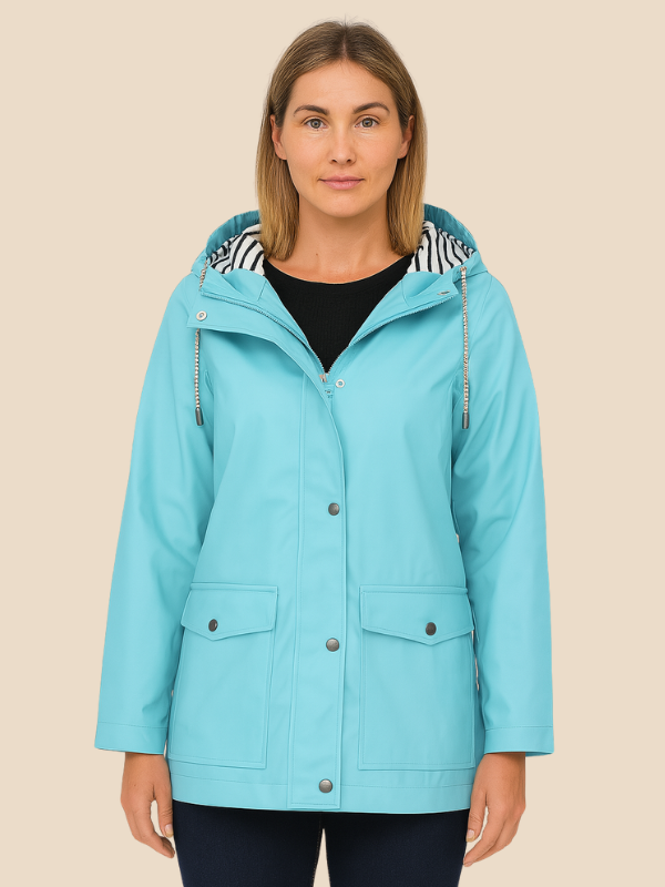 Waterproof Hooded Parka Jacket with Pockets