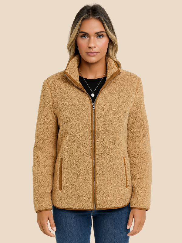 Women’s Soft Fleece Zip-Up Jacket with Pockets