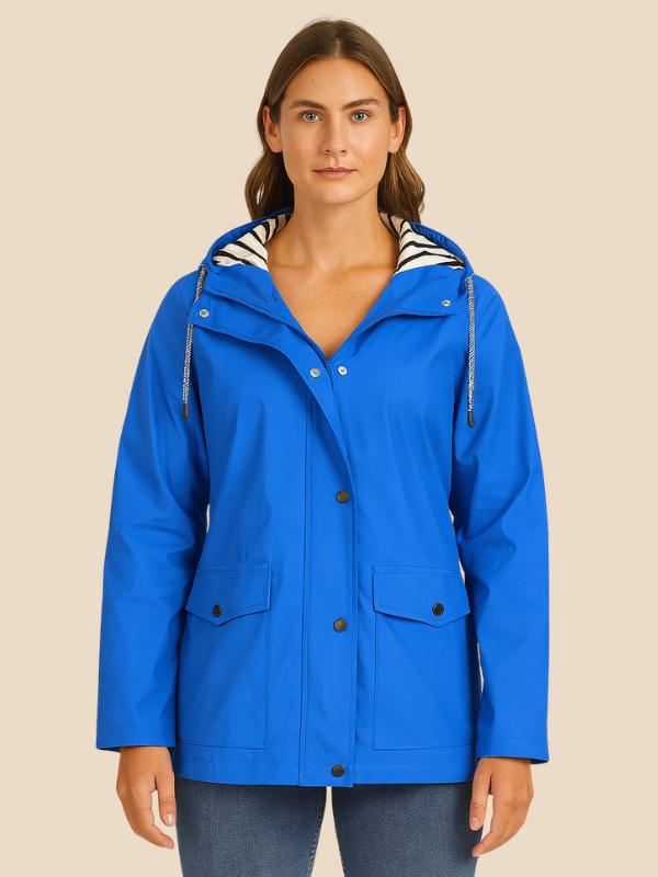 Waterproof Hooded Parka Jacket with Pockets