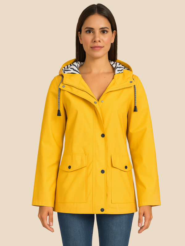 Waterproof Hooded Parka Jacket with Pockets