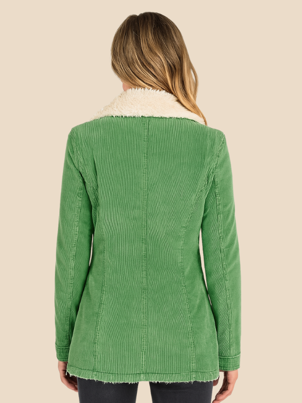 Corduroy Sherpa-Lined Button Front Jacket