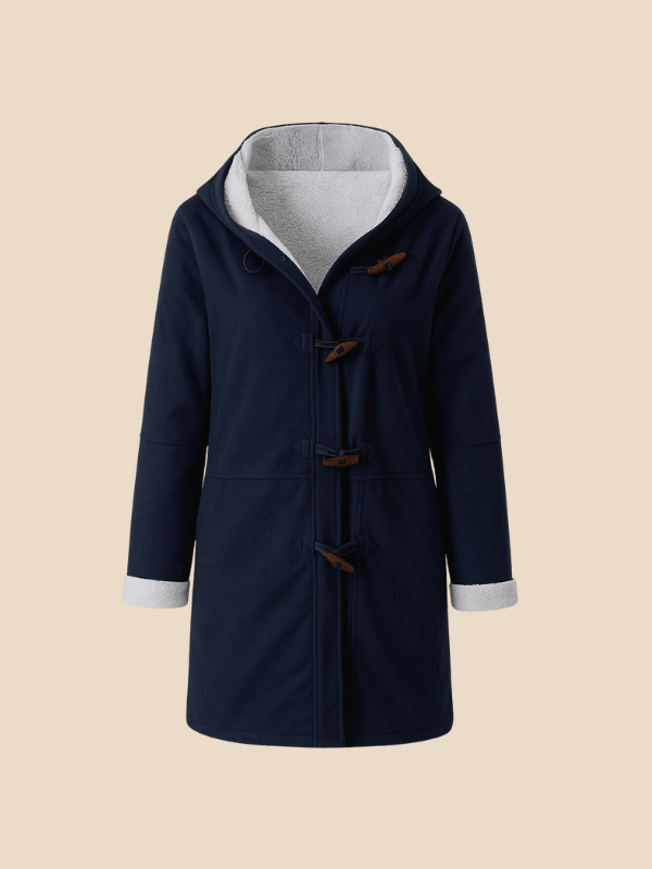 Women’s Hooded Sherpa-Lined Toggle Coat