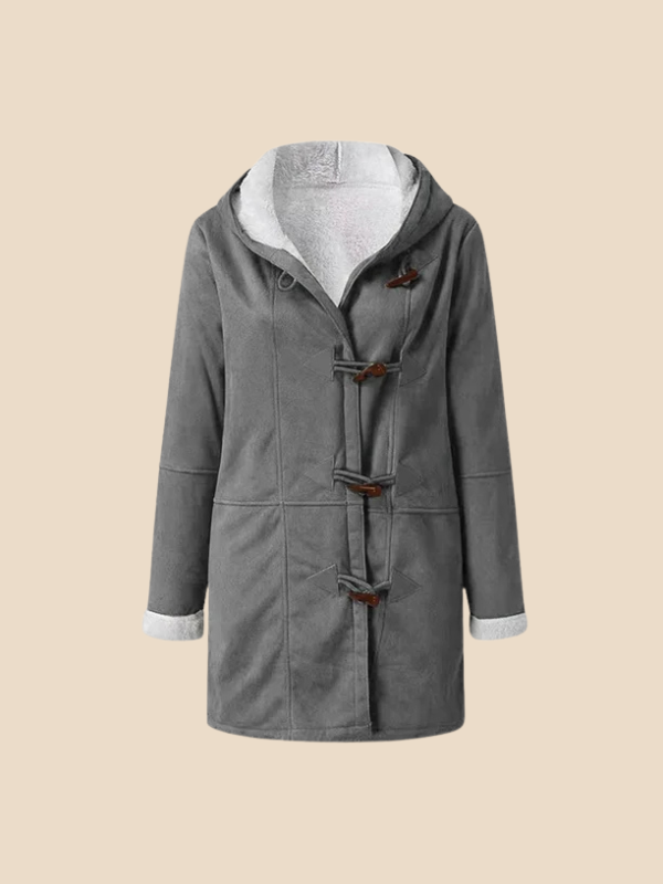Women’s Hooded Sherpa-Lined Toggle Coat