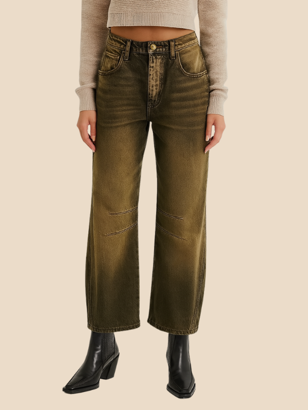 High-Waisted Leopard Print Wide-Leg Pants