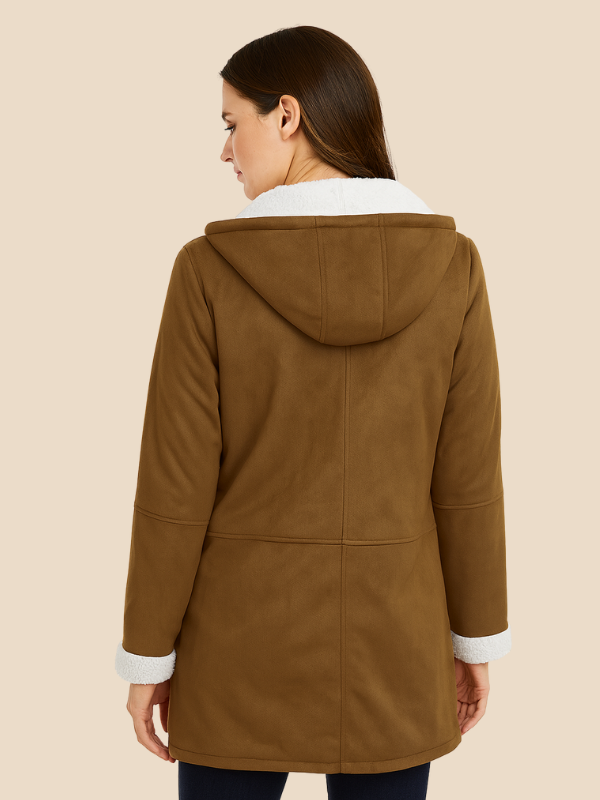 Women’s Hooded Sherpa-Lined Toggle Coat