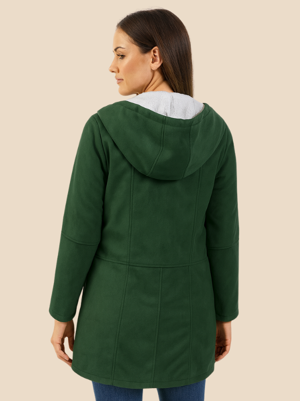 Women’s Hooded Sherpa-Lined Toggle Coat