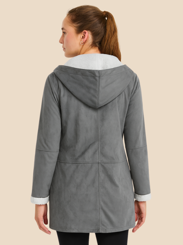 Women’s Hooded Sherpa-Lined Toggle Coat