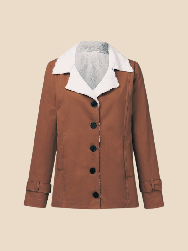 Corduroy Sherpa-Lined Button Front Jacket