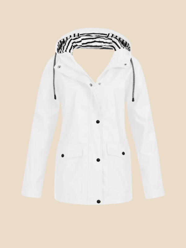 Waterproof Hooded Parka Jacket with Pockets