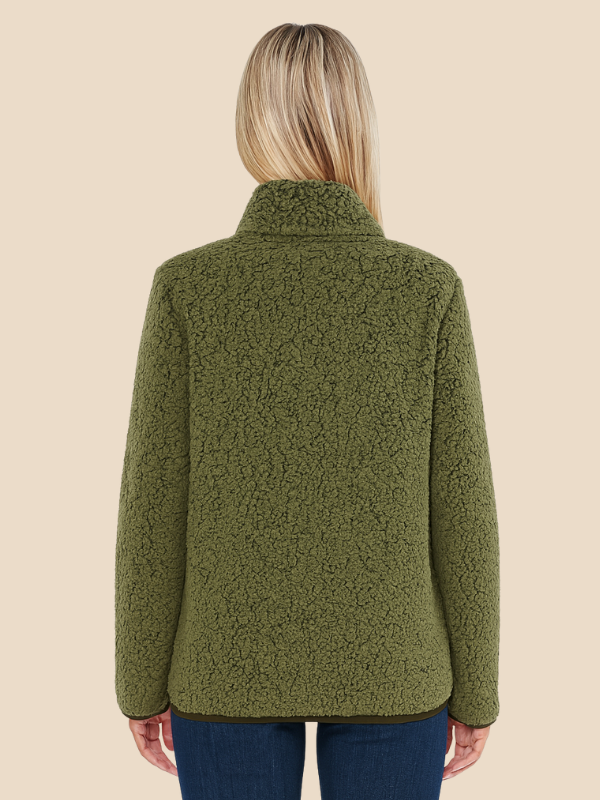 Women’s Soft Fleece Zip-Up Jacket with Pockets