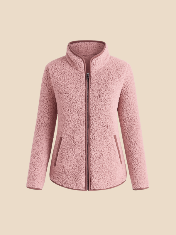 Women’s Soft Fleece Zip-Up Jacket with Pockets