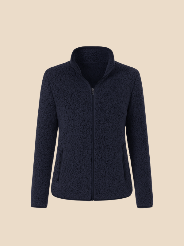 Women’s Soft Fleece Zip-Up Jacket with Pockets