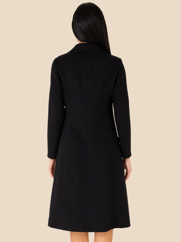 Elegant Long Wool Blend Coat for Women