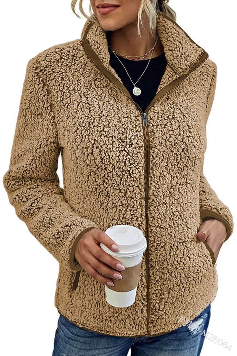 Soft Zip Front Fleece Jacket for Cozy Everyday Comfort