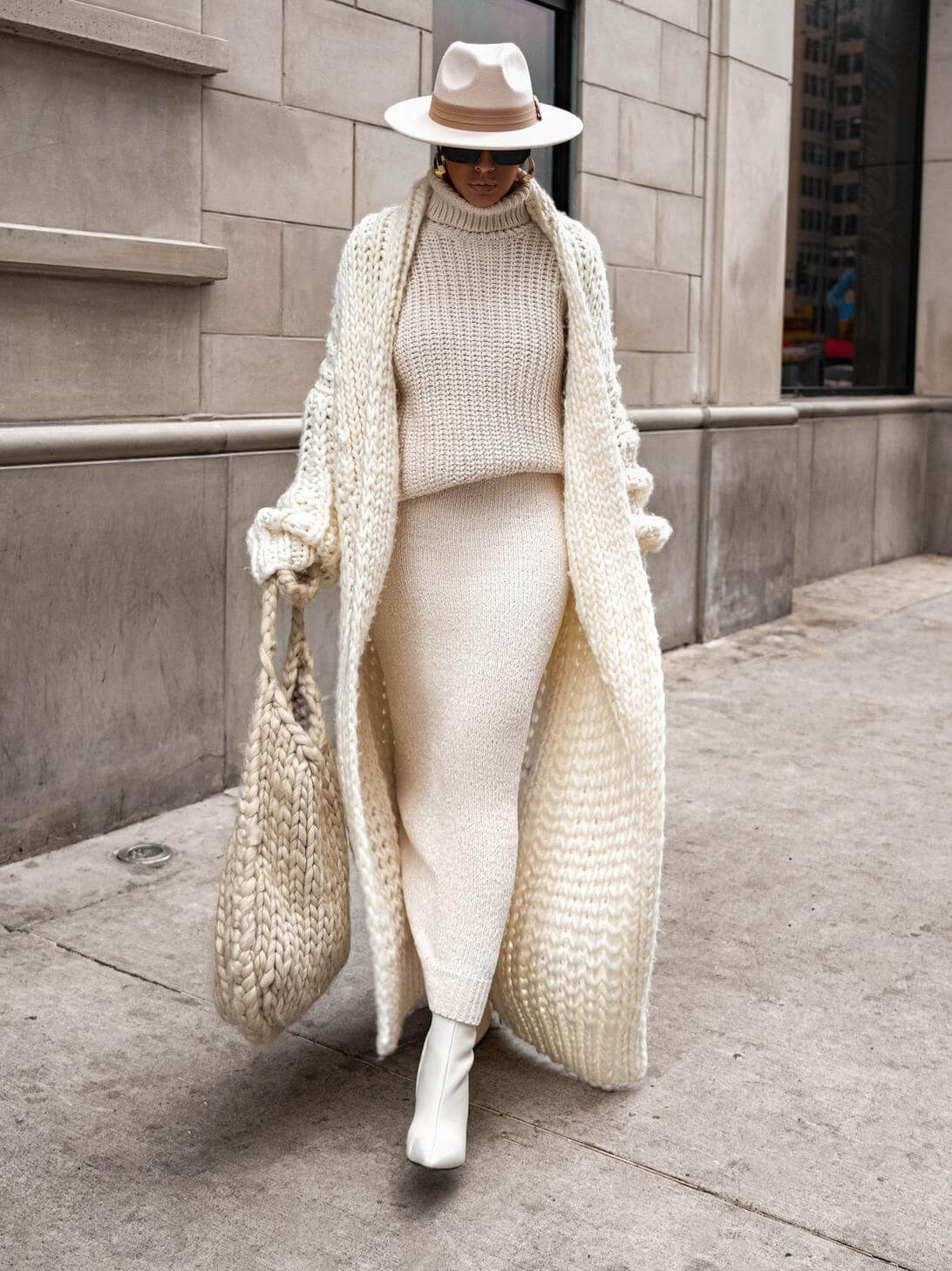 Long Chunky Knit Cardigan for Cozy Layering