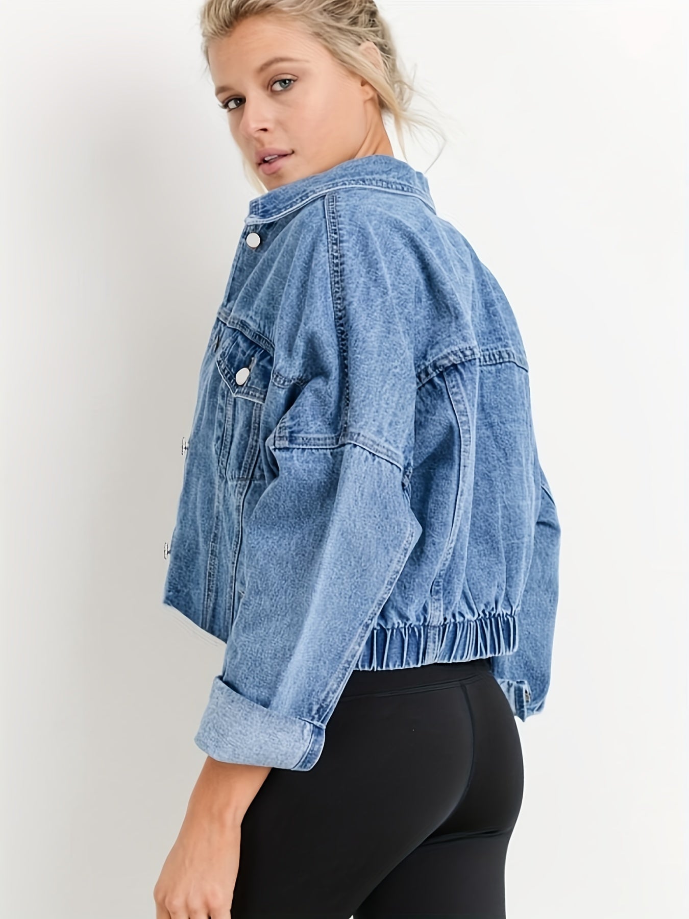 Women’s Cropped Oversized Denim Jacket