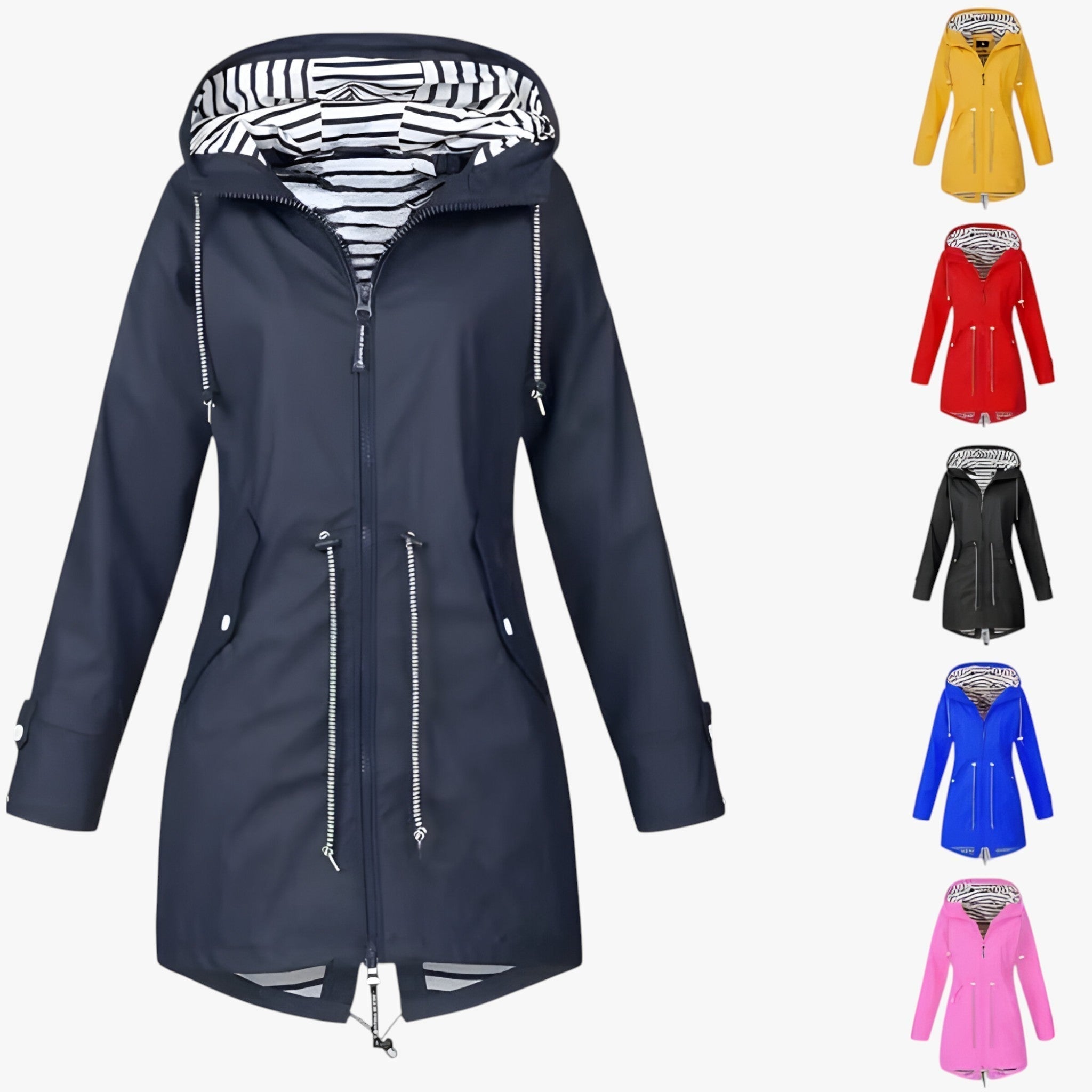 Women’s Waterproof Hooded Lightweight Rain Jacket