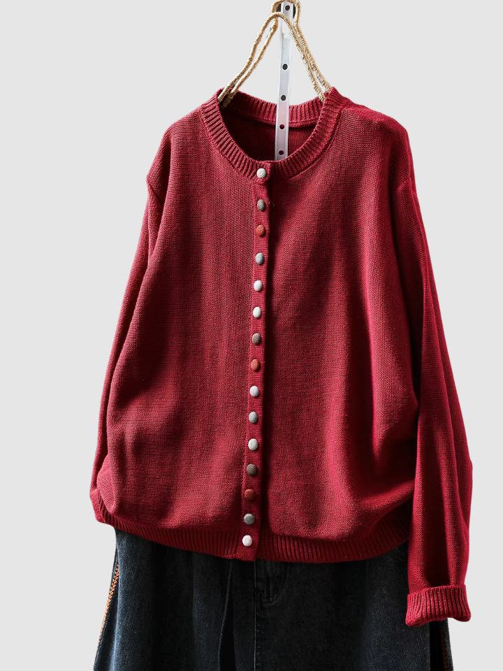 Classic Button Front Knit Cardigan