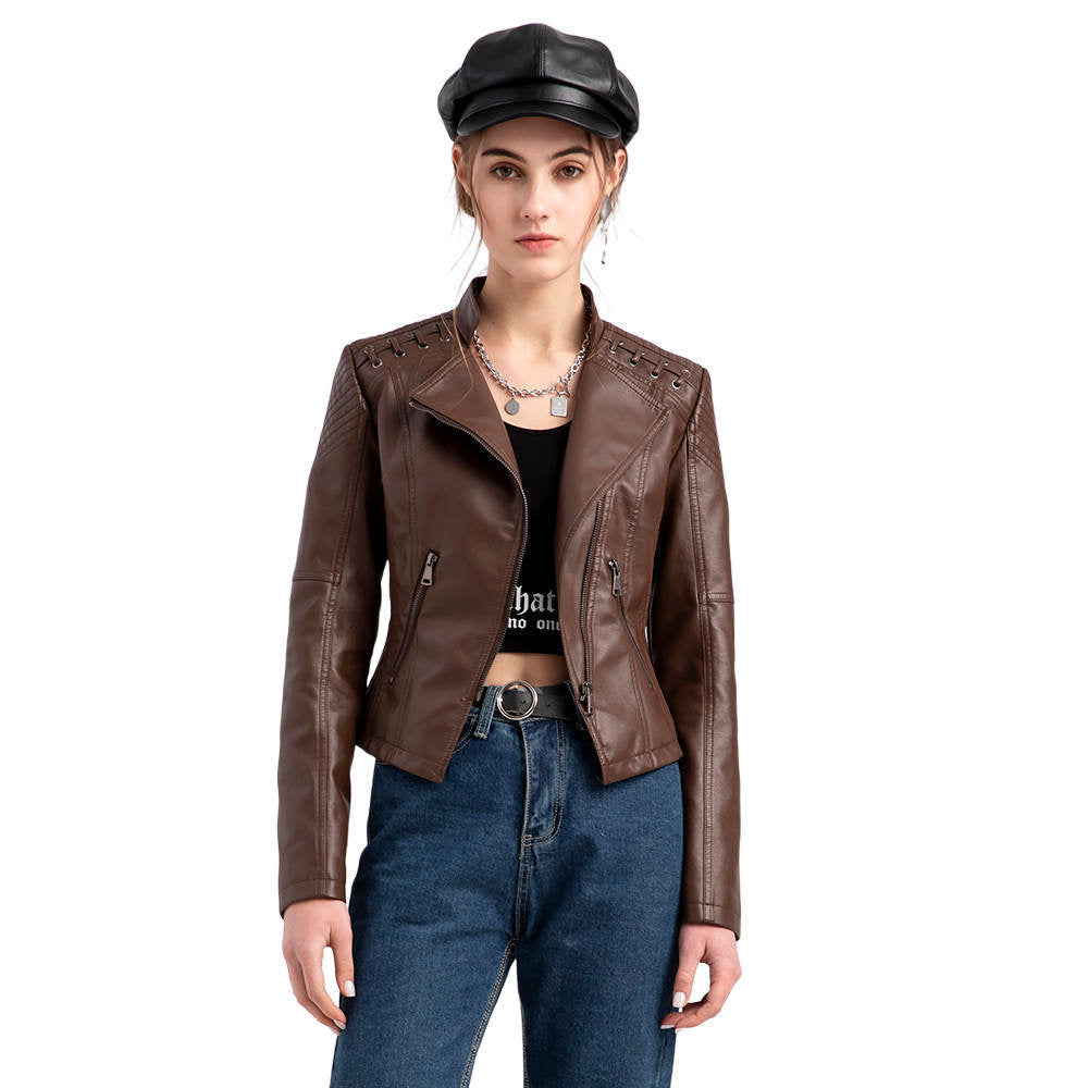 Women’s Stylish Faux Leather Moto Jacket