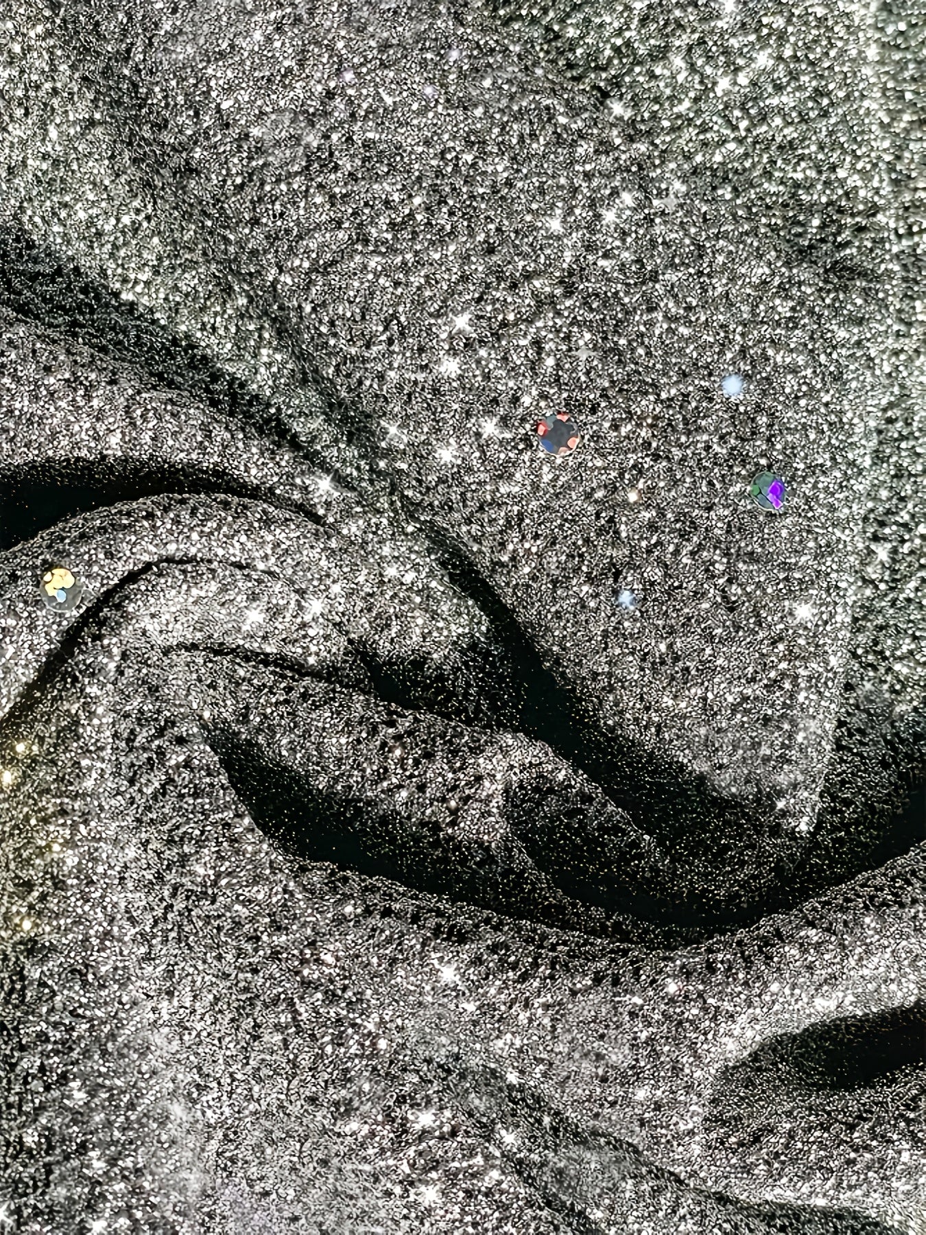 Sequin V-Neck Long Sleeve Mini Dress