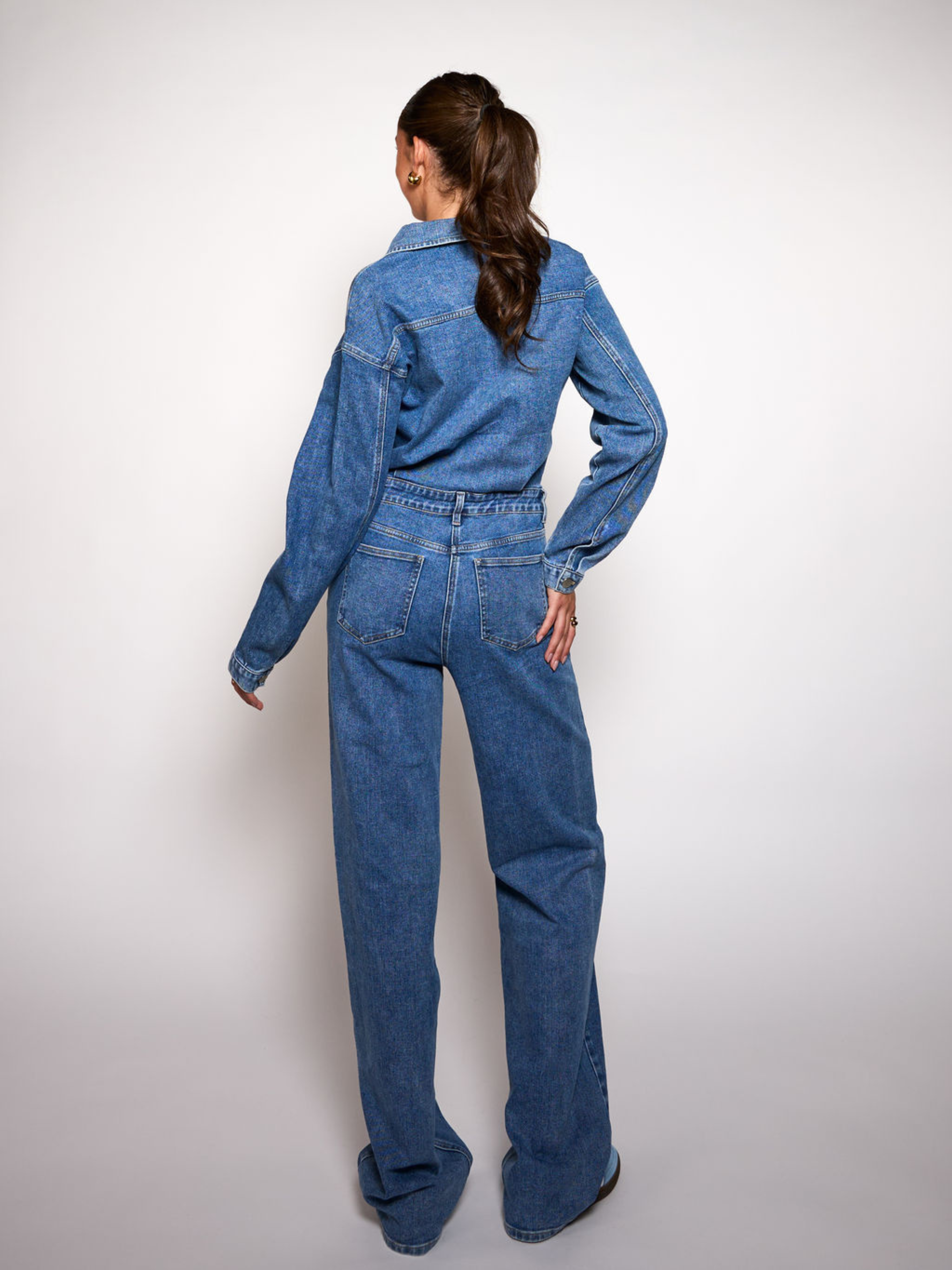 Relaxed Fit Denim Jacket and Jeans Set