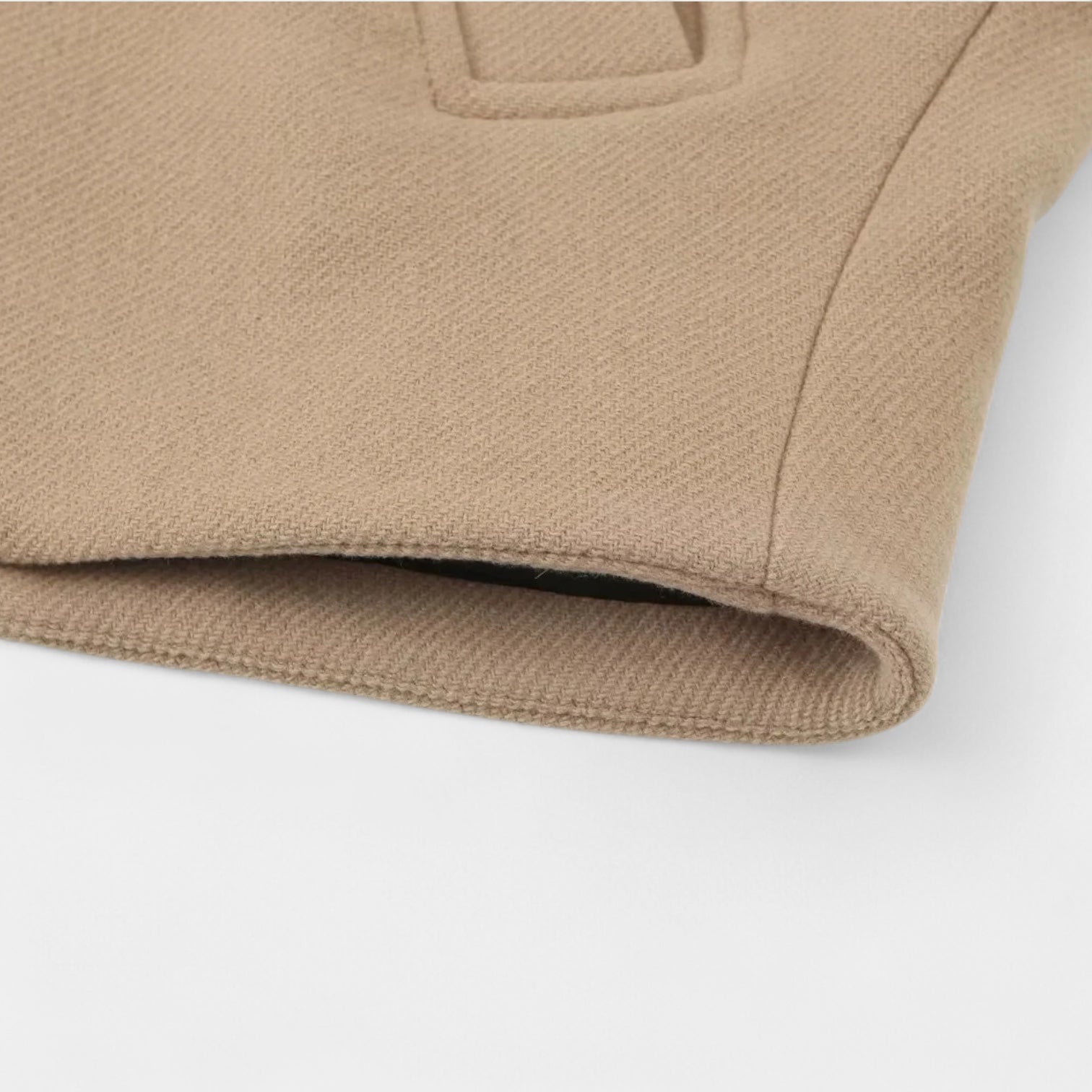 Women’s Minimalist Wool Blend Short Coat with Button Front