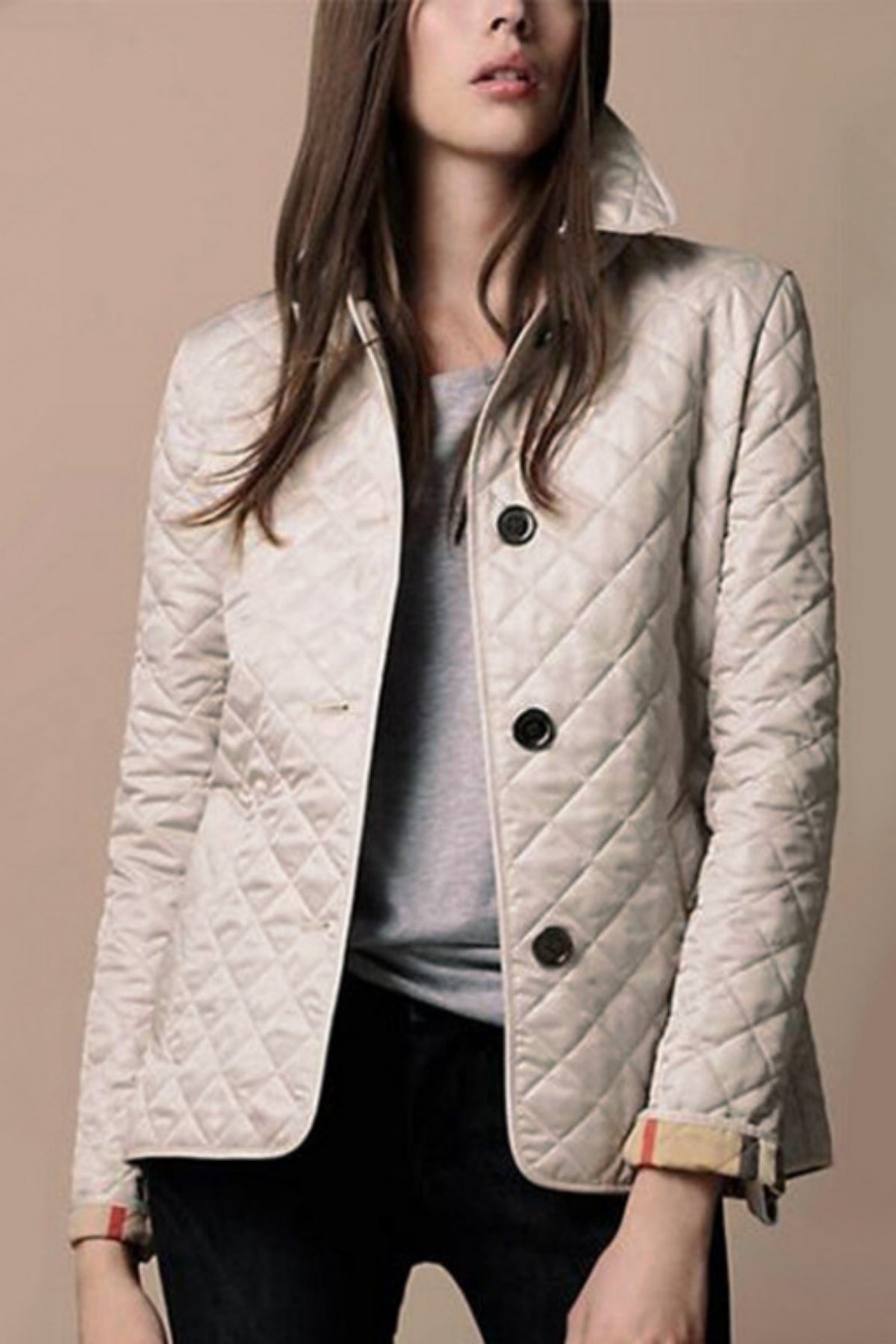 Women’s Lightweight Quilted Button Jacket