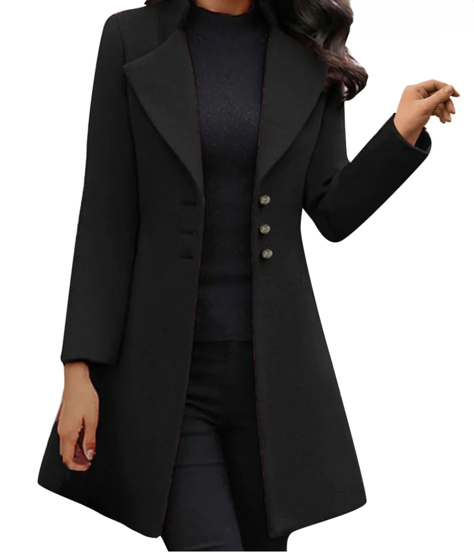 Tailored Longline Wool Blend Coat
