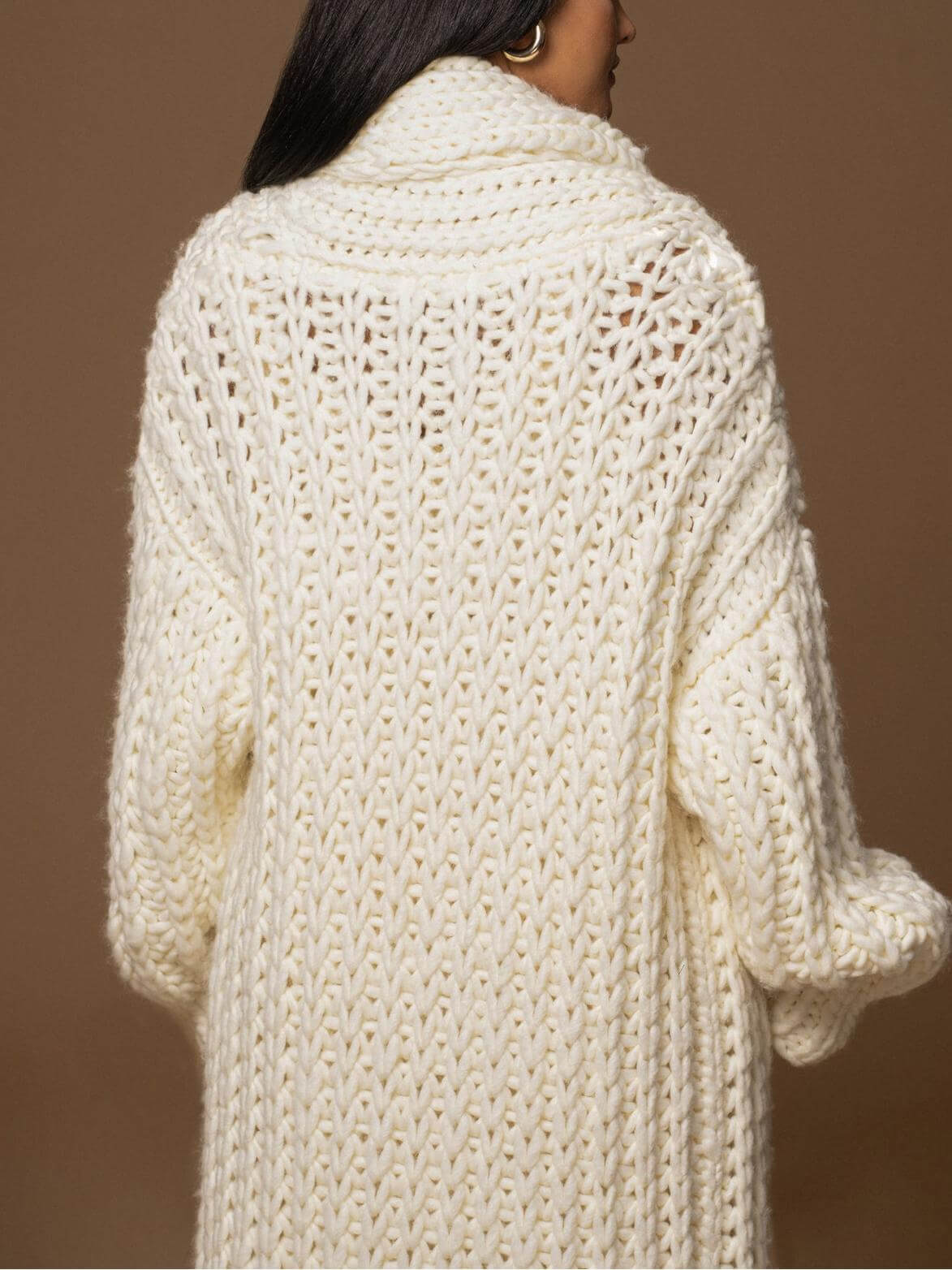 Long Chunky Knit Cardigan for Cozy Layering