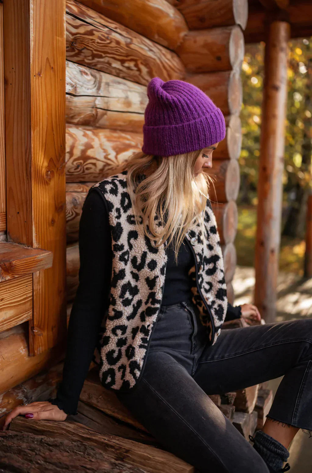 Leopard Print Sherpa Vest for Cozy Layered Style