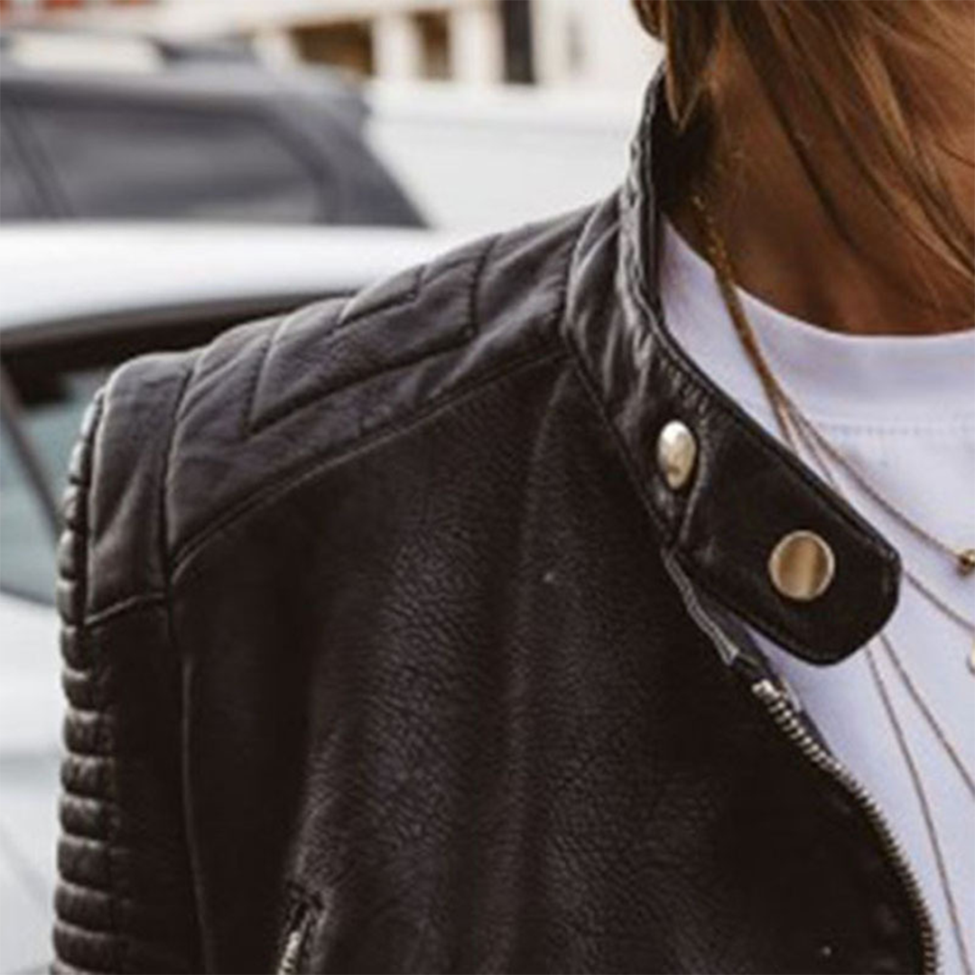 Faux Leather Biker Jacket for Edgy Everyday Style