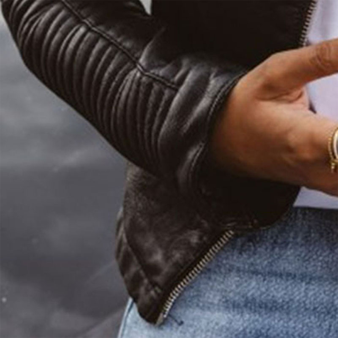 Faux Leather Biker Jacket for Edgy Everyday Style