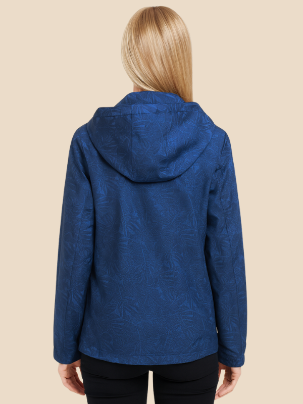 Waterproof Hooded Rain Jacket with Zipper Pockets