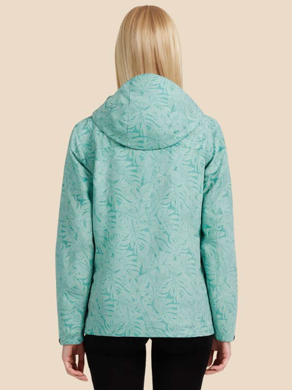 Waterproof Hooded Rain Jacket with Zipper Pockets