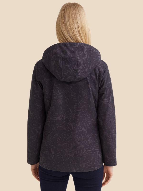 Waterproof Hooded Rain Jacket with Zipper Pockets