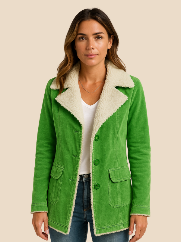 Corduroy Sherpa-Lined Button Front Jacket