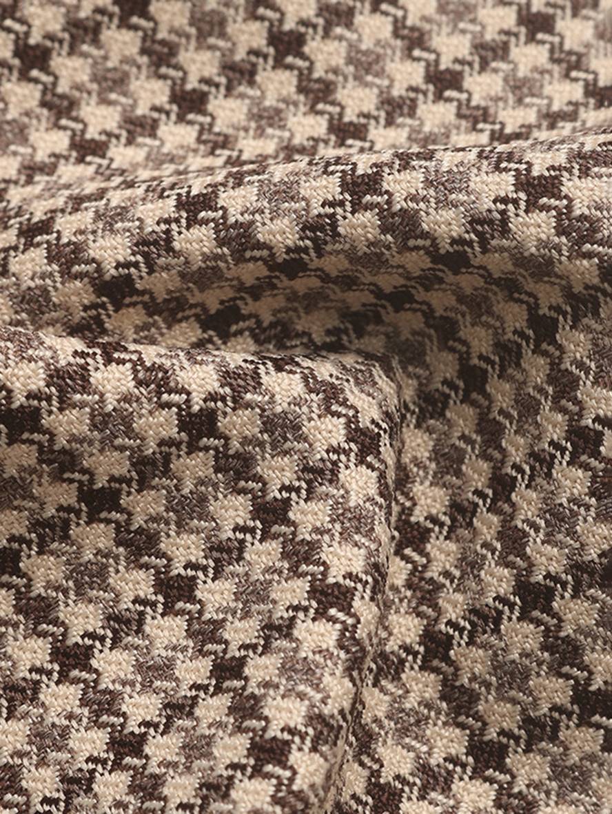 Women’s Houndstooth Checkered Double-Breasted Blazer