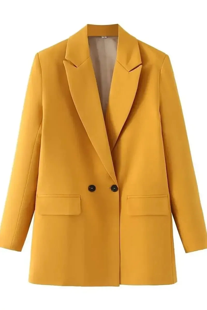 Relaxed Tailored Blazer with Open Front and Structured Fit