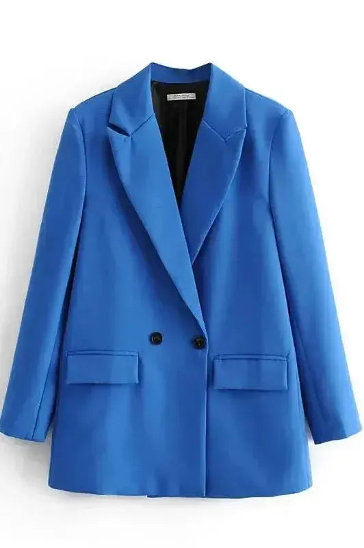 Relaxed Tailored Blazer with Open Front and Structured Fit